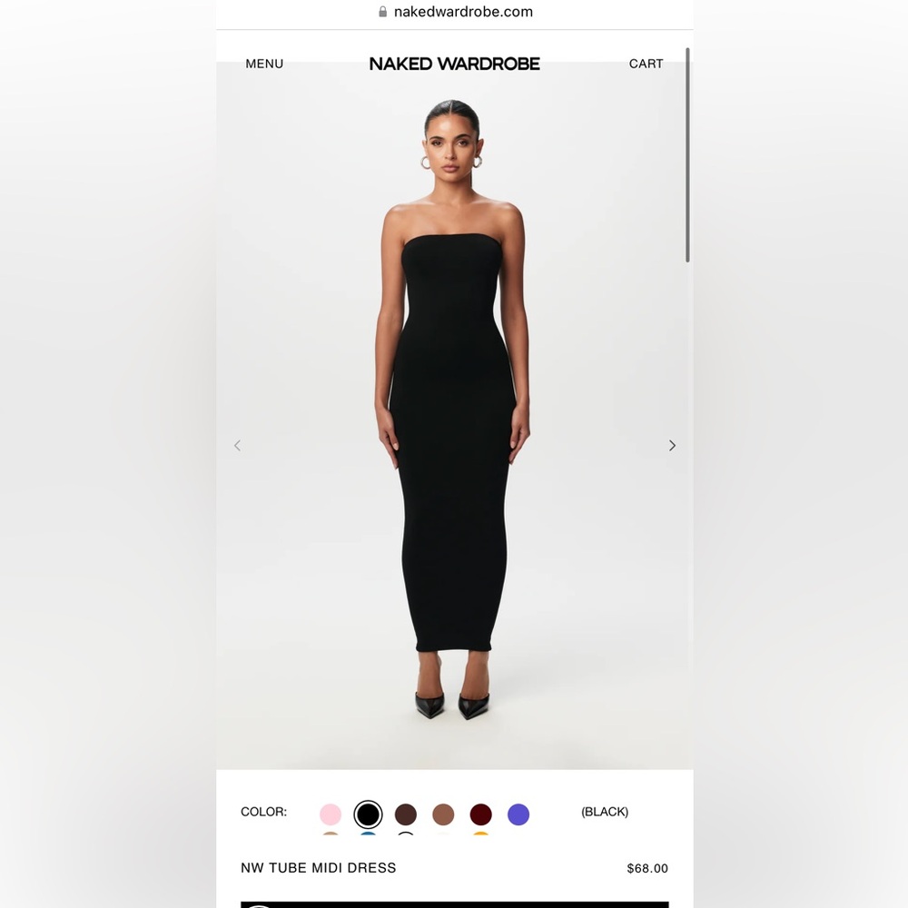 NWT NAKED WARDROBE BLACK DRESS
